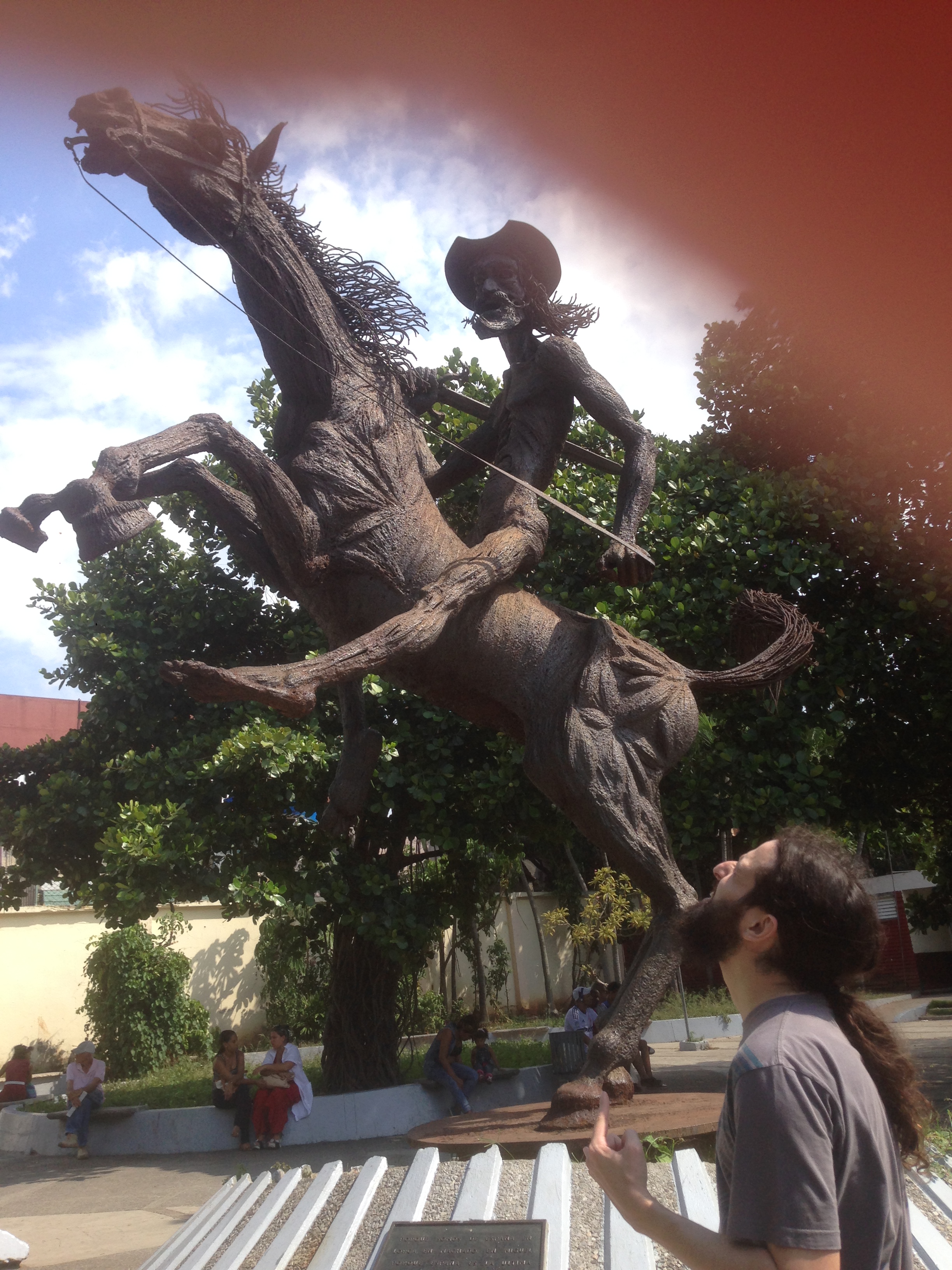 Estátua em ferro de Dom Quixote
