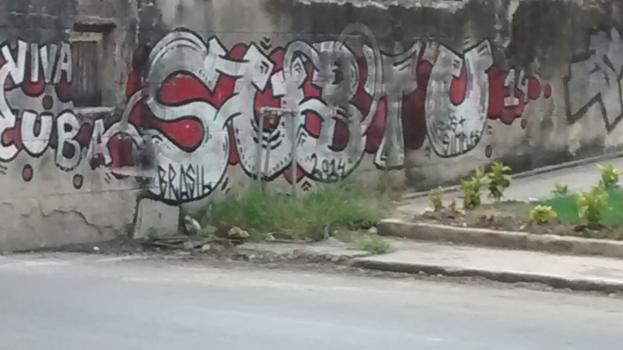 Grafite feito por brasileiros em Havana - Cuba